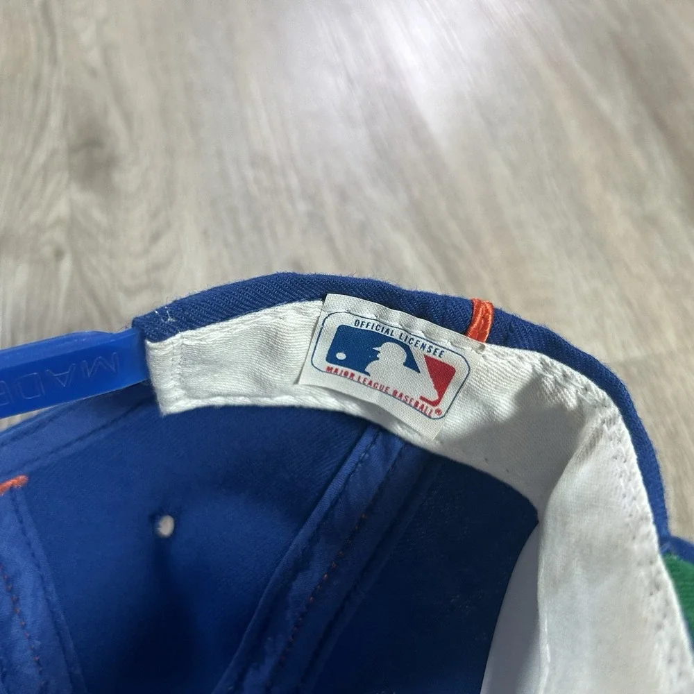 VTG New York Mets Snapback Hat MLB Baseball The Game Wool‎ Blue Cap Made in USA